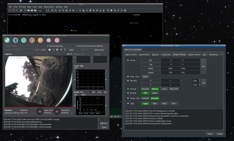 Slackware Kstars INDI CCD camera